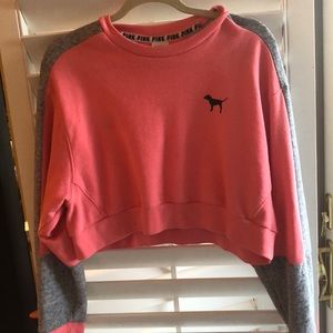 Pink Victoria’s Secret cropped sweater